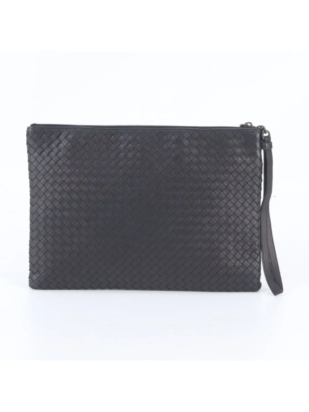 Bottega Veneta Intrecciato Leather Clutch Pouch Black